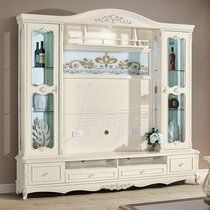 Living room combination TV cabinet pastoral wine cabinet floor cabinet European TV cabinet overall TV Wall Film and Television wall background cabinet
