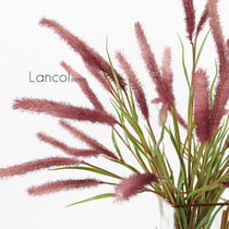 Lancolson retro simulation flower purple dog tail grass home decoration flower window decoration flower fake flower