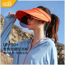 Sun hat womens summer sunscreen cover face along the wild anti-UV empty top travel cycling beach sun hat