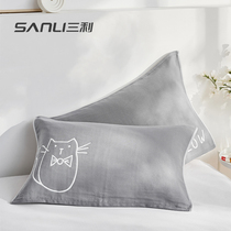 Sanli pillow towel a pair of 4-layer cotton gauze special couple adult pillow towel clearance treatment