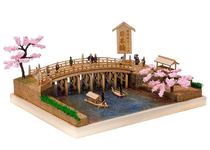 Japan diy assembly WoodyJOE Tokaido fifty-three Japanese Bridge tenon structure Art gift