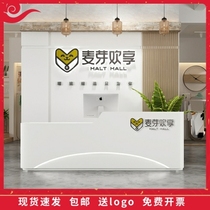 Customized beauty salon reception bar checkout counter small minimal modern arc corporation counter