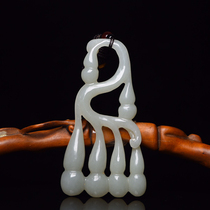 Hetian Jade old material gourd-A8749