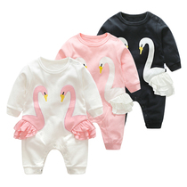 Baby conjoined clothes male baby 0 Net Red 3 spring and autumn clothes winter 6 Months 1 year old outside suit baby out to hug clothes