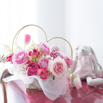 Ins Nordic simple iron geometric flower table flower basket flower arrangement flower decoration flower material flower shop material