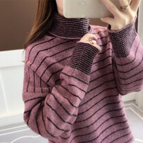 Lazy bottoming knitwear women 2021 autumn and winter New turtleneck sweater wear loose thin women wild Net red tide