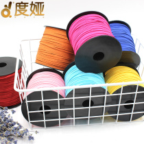 Color Korean velvet leather rope handmade diy jewelry necklace bracelet double-sided deer red line 3mm