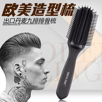 Blacksmith hair salon Ribs comb Mens big back styling inner buckle comb Massage comb Nine-row comb Rolling comb Curly hair comb