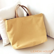 Thickened canvas A4 file bag computer bag portable zipper student make-up class bag literary hipster environmental protection bag