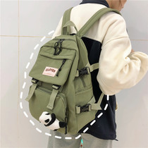 School bag female Korean version of high school college student school bag male simple and wild tide brand backpack Male large capacity campus backpack