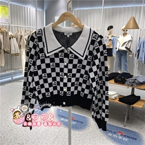 ONLY2022 spring new domestic college style diamond bow knitted cardigan female 122124020