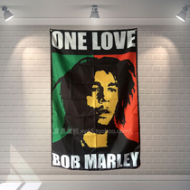 Come and customize the BOB MARLEY reggae Jamaica hanging flag bar decorated wall-mounted hanging cloth curtain fitting room