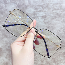 2022 New Korean Version Fashion Vegan Spectacle Frame Woman Retro Big Frame Flat Mirror Street Beat THIN TREND SPECTACLE FRAME
