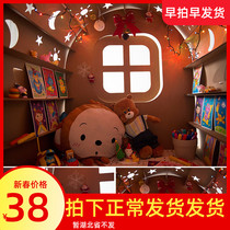 Oversized childrens tent Boy game house Girl diy handmade hut Graffiti paper house Princess doll house