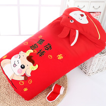 2021 New Zodiac huddled autumn and winter thickened cotton newborn baby bag newborn baby out quilt swaddling