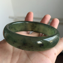 180 Xiu jade bracelet with jade jade watergrass bracelet machined river grinding jade jade and field jade bracelet jade bracelet caliber 59 4