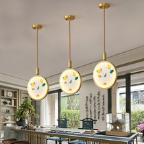 New Chinese Small Chandelier Full Copper China Wind Home Restaurant Bar Desk Chandelier Tea Room Bookroom Light Aisle Hallway Chandelier