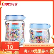 Lilac Glass Seal Tank Large moisture-proof storage tank Dry groceries Grocery Food Bottles Milk Powder Cans Tea Leaf Jars