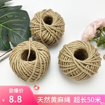 Natural jumper rope string string handmade diy tie flower wrapping paper material tag rope Vase decoration