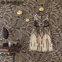 Dutch original Eijffinger imported Iffinger wallpaper leaves porch French living room background Villa wallpaper