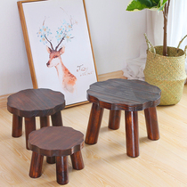Solid Wood low stool changing shoes stool fashion living room coffee table sofa stool childrens seat retro small bench home stool