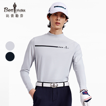 Bøin Löfven Spring New Athleisure Half-Height Neck Long Sleeve T-Shirt Men Stretch Breathable Pullover Top