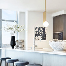 Nordic Designer Metal Dining Room Chandelier board room Minima Corridor Aisle LED Bulb Art Glass Ball Light