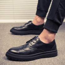 Fall Bloc leather shoes Mens 35 Carved Flowers Small Code Mens Shoes 36 Breathable Casual Men Business Inn Small Leather Shoes 37