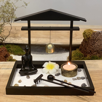 Zen sand table decoration candlestick Home incense insert incense holder Meditation sand table SPA beauty health hall decoration Wake-up bell