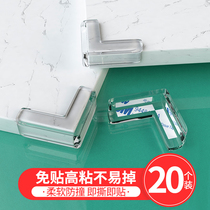 Childrens anti-collision angle transparent silicone corner protection bag table glass corner coffee table table edging protective cover anti-bump head