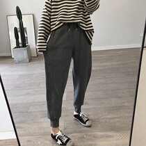 Korea Plus Size Sports Pants Womens Loose Autumn and Winter 2020 New Skinny Harlem Pants Plus Fleet Casual Sweatpants