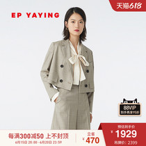 EP YAYING YYingying Womens Clothing Cotton Wool Gge Tattoo Cut Short Suit Jacket Mall the same new 1155A