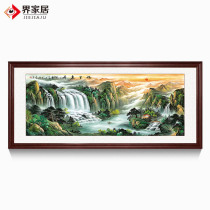 Hand painted Classic country painting landscape painting Xu Day Dongsheng ascending to cross the Grand Falls Chinese Living room Merchants Decorative Paintings