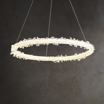  Crystal living room chandelier 2021 new atmospheric household light luxury high-end villa personality ring luxury lamps
