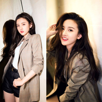 Plaid blazer womens 2020 new spring and autumn Korean edition loose retro chic plaid fashion casual small suit