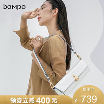 Half-slope underarm bag baguette bag female new line with the first layer of cowhide niche design original portable shoulder bag