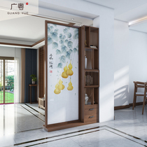 New Chinese-style Screen Partition Cabinet Living-room Bedroom Shelter for Home Brief Solid Wood Landscape Screen Shelve