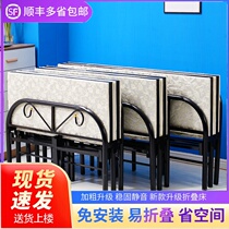 Folding bed sheet bed Household wooden bed sheet double bed Wrought iron bed Escort bed Rental house Simple bed Portable