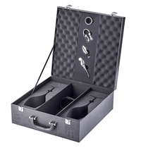 High-end wine glasses portable box gift box 2 PCs 6 pieces can put wine with accessories goblet leather box empty box