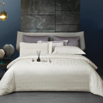 Light and luxurious four pieces of full cotton pure cotton gon satin long suede cotton jacquard hollowed-out bed linen bed with high-end bedding