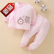 Clothing Just Born Winter Autumn Winter A Fitted Baby Warm Suit Clip Cotton 0-6 months wearing close-fitting two sets