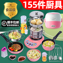 Children can cook mini-kitchen real cooking full set of toys real-page set girls' brown birthday gifts