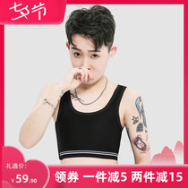 Raphordar spring and summer new product handsome t chest les short underwear women breathable cotton bandage-free plastic chest cos