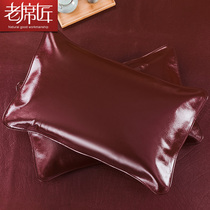 Old seat craftsman head layer buffalo leather pillowcase Summer mat pillowcase A pair of single double pillow pillowcase painted leather