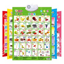 Vocal 1-1-3-year-old baby looking at graphic literacy book Hanging Wall Early Childhood Training Card Animal Pictures Hanging Picture Boy