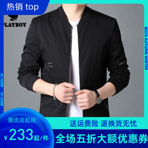 Playboy Spring and Autumn new mens casual jacket baseball collar jacket spring thin overtop