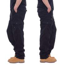 Clothing Pants Mens Pure Cotton Straight Barrel Loose Outdoor Full Cotton Wear Wear Casual Pants Multiple Bags For Work Sports Pants Camouflak Trousers
