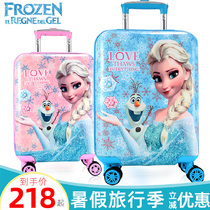 Disney Ice and Snow Pecs Children Pull Box Girls Aisha Princess 16-inch baby suitcase 18-inch suitcase