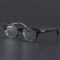 Sheet coarse frame Spectacle Frame Retro Handcrafted Round Glasses Male Tide Frame Black Frame RACER