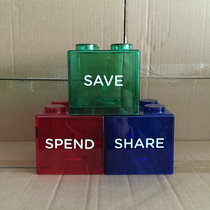 Production manufacturer autonomous production of novel creative building block saving pot building block deposit money pot building block zero money pot